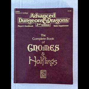 The Complete Book of Gnomes and Halflings Advanced Dungeons Dragons AD&D TSR